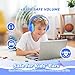 Kids Bluetooth Headphones, 85H Playtime Wireless Headphones for Kids, Colorful LED Lights, 85/94dB Safe Volume Limit, Bluetooth 5.4 Built-in Mic Toddler Headset for Tablet/Airplane/Travel (Blue)
