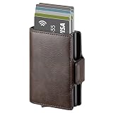 Father's Day RFID Wallet for Men Leather Pop-Up Wallet Double Aluminum Card Holder for Men Credit Ca