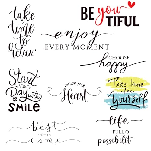 Autocollants muraux vinyle citations positives stickers grand format amovible école - 2