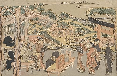Regalo original lienzo del santuario de Kasamori en Yanaka para pared