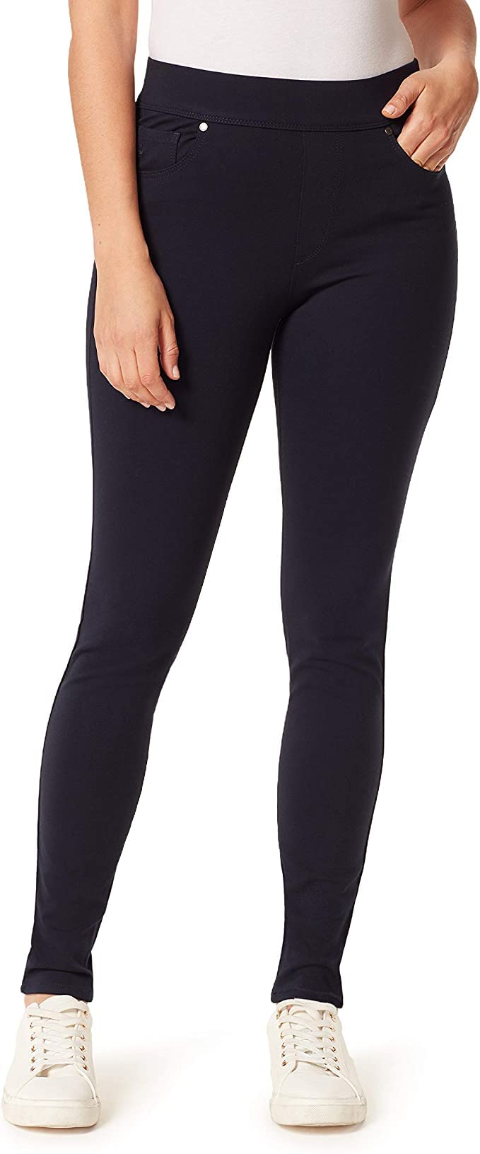 Gloria Vanderbilt Womens Avery Ponte Slim Pull On Pant