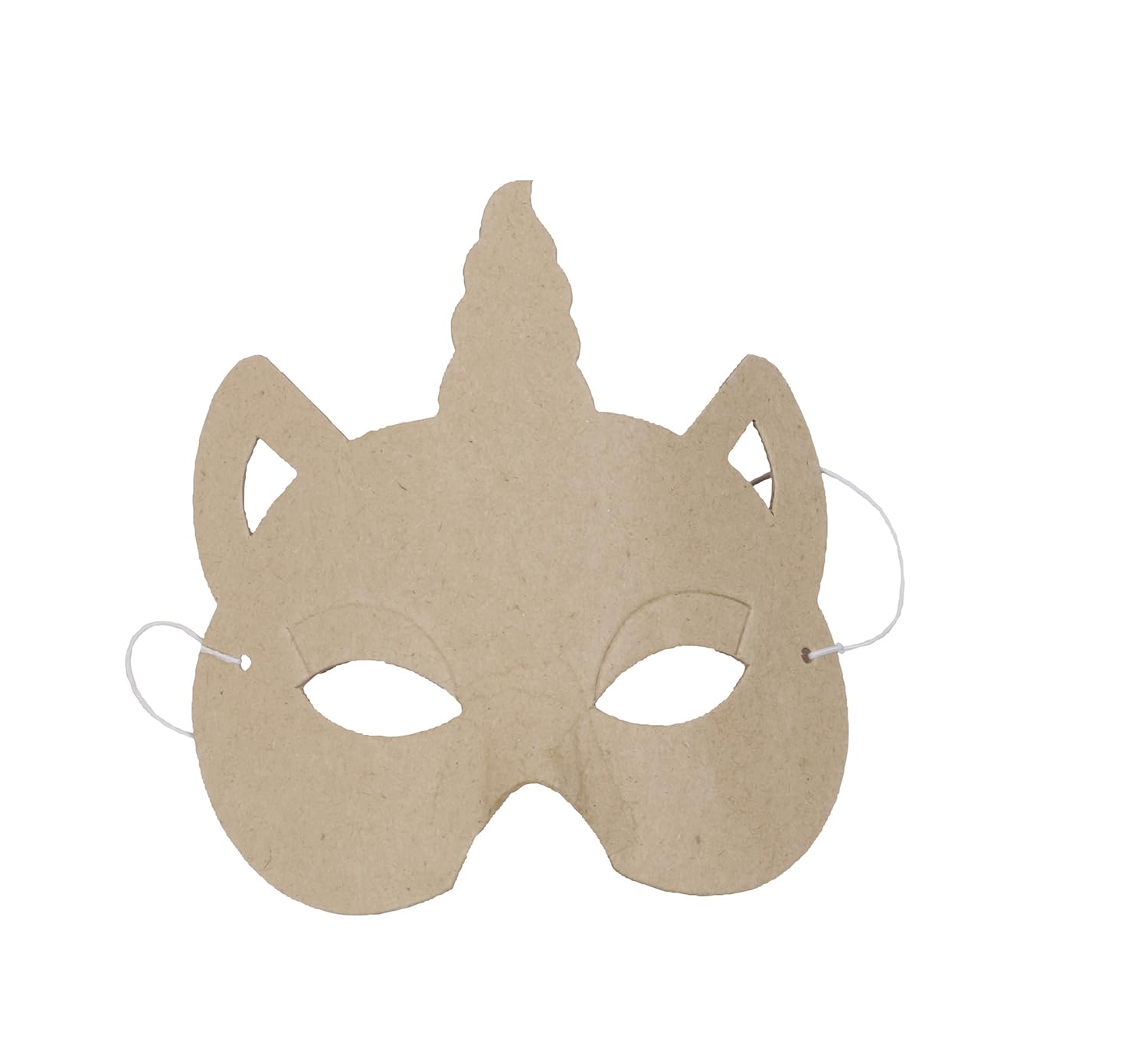 Décopatch AC847Cpack - Un Lot de 5 Supports en Papier brun mâché 4x15x14 cm, Masque Enfant Licorne