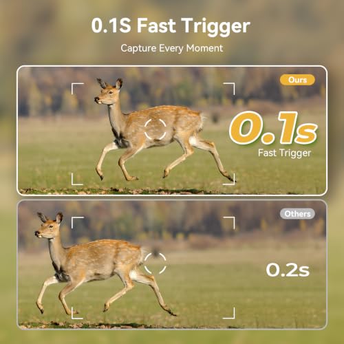 SEHMUA Dual Lens Trail Camera 180° View, AI Animal ID 2K Live Game Camera - image 4