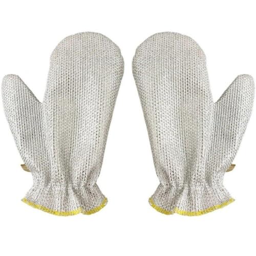 Gants de Vaisselle en Fil métallique, Gants de Nettoyage ménager en Fil Anti-Rayures pour la Vaisselle, Gants de Lavage de Vaisselle réutilisables pour casseroles, poêles et poêles
