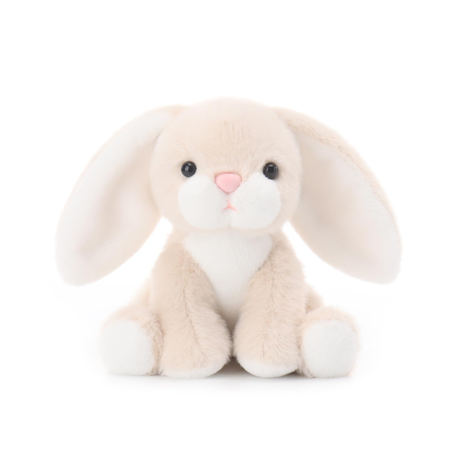 Apricot Lamb Cream Gentle Bunny Rabbit Plushies Stuffed Animals for Baby Girl and Boy, Soft Cute Plush Toys for Kids, 6.3 Inches