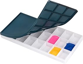 Watercolor Mixing Palette Plastic with Soft Lid for Acrylic Paints Watercolor 24 Compartments