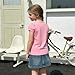 LYSMuch 1-14Y Girls Short Sleeve Shirt Toddler Round Neck T-Shirt Baby Puff Tops Casual Loose Blouse(Pink,4-5Years)
