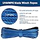 WROUGH Synthetisches Seilwinde, 0,6 cm x 15,2 m, ATV, Seilwinde, 4,5 kg, Dyneema, kinetisches Abschleppseil mit schwarzer Schutzhülle und Edelstahl-Fingerhut für UTV 4WD SUV Geländewagen