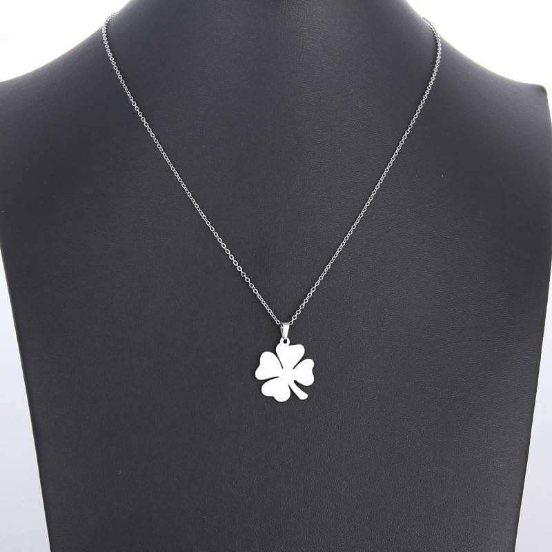 Elegant Stainless Steel Four Leaf Clover Necklace for Women – Gold Clover Pendant Necklace, Irish Shamrock Jewelry, Perfect Gold Clover Necklace for Women, 4 Leaf Clover Necklace, Lucky Charm Jewelry - Image 4