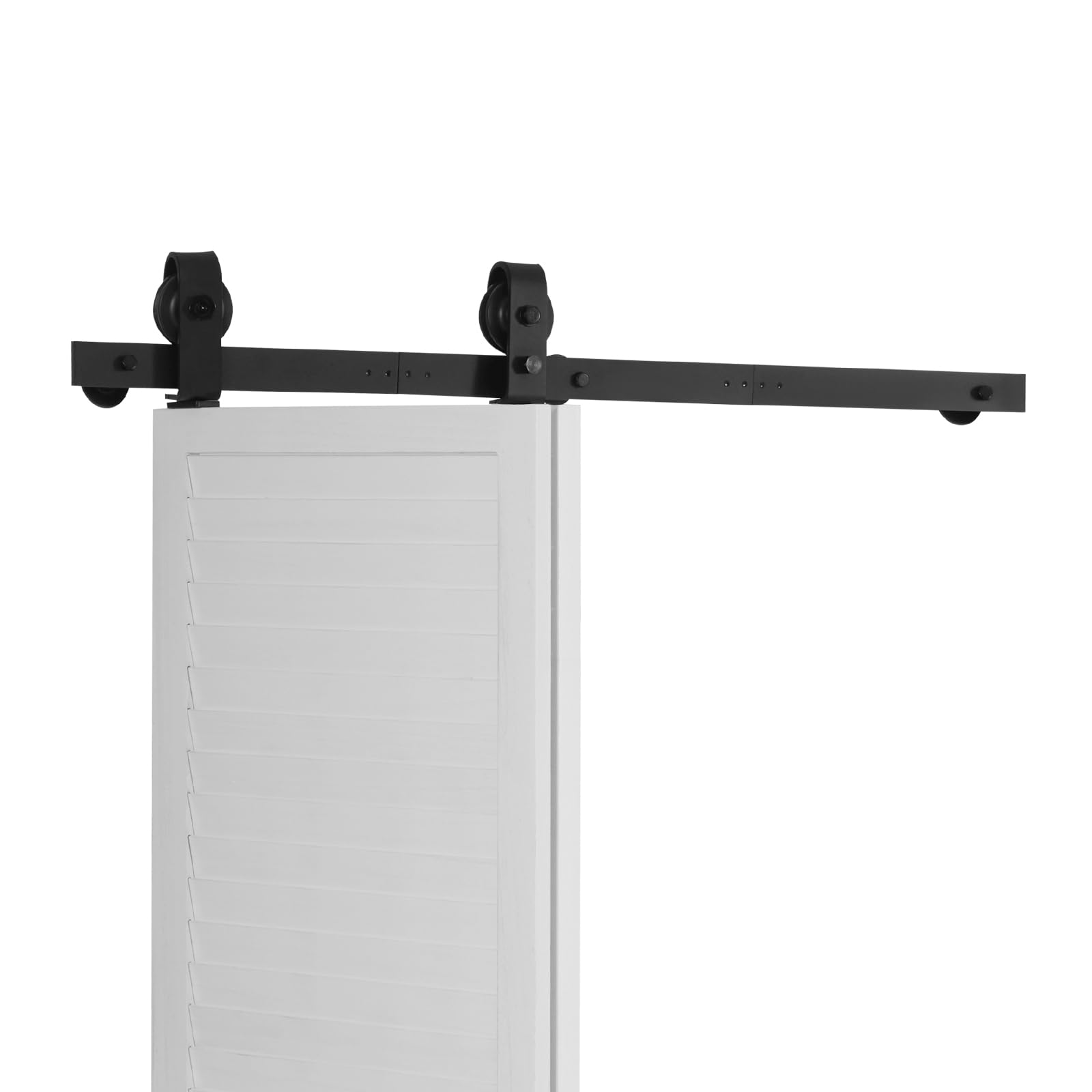 VEVOR Schiebetürsystem für faltbare Schiebetür, Schiebetürbeschlag 1016 mm Laufschiene, geeignet für zwei 45,7 cm große Schrank-, Speisekammer- & Wäschetüren (nicht im Lieferumfang enthalten)