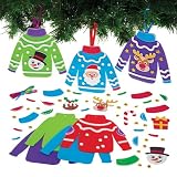 Baker Ross FX775 Kit de Decoración Navideña Jumper Mix and Match - Pack de 8, Manualidades navideñas para niños