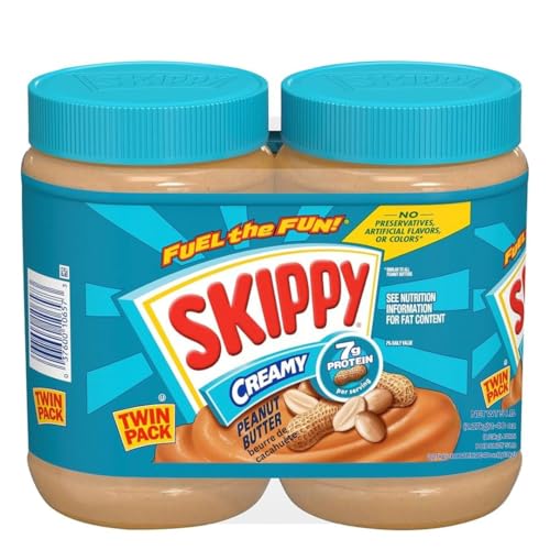Image of Skippy Natural Peanut Butter, Creamy, 40 oz (2 ct)