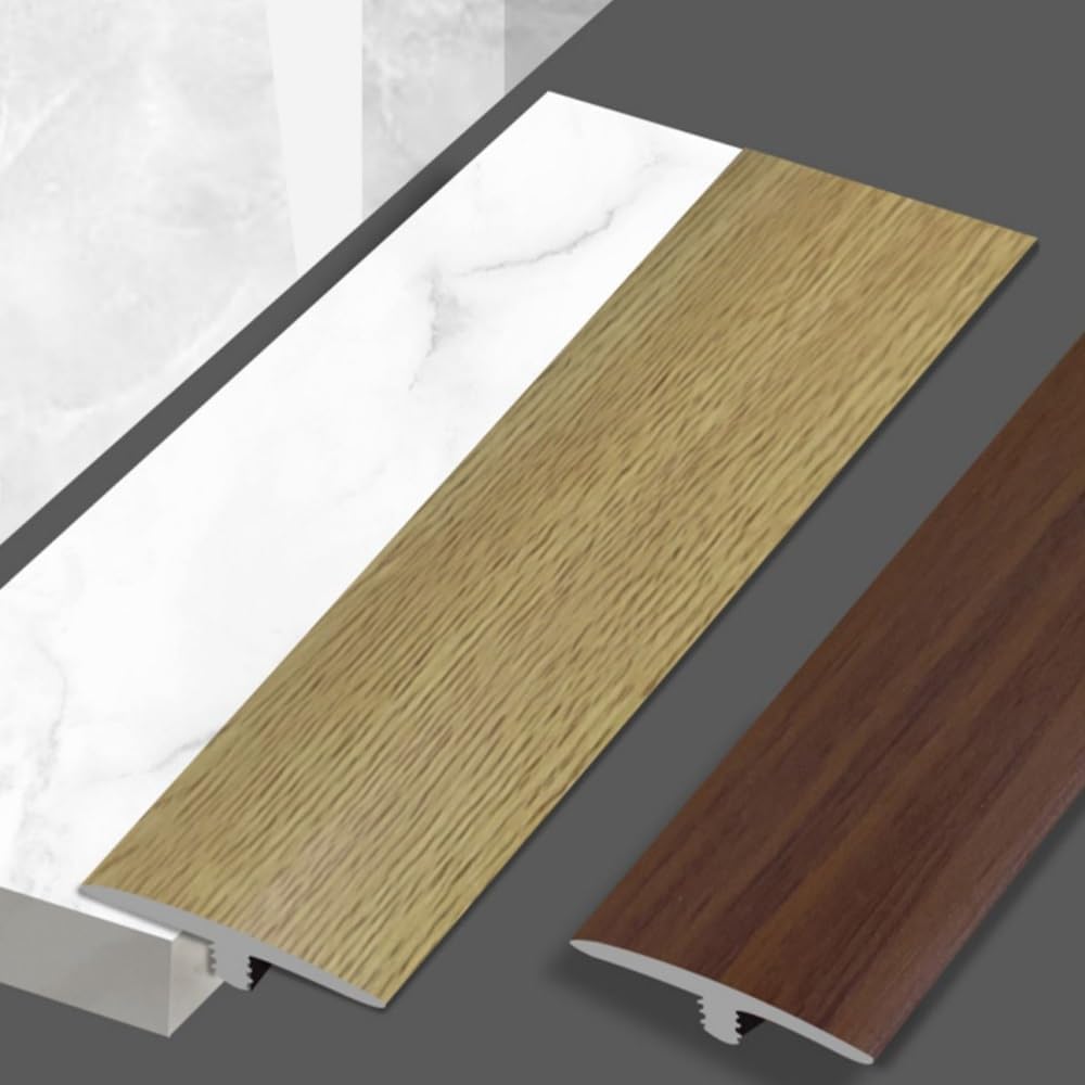 Striscia di transizione autoadesiva da 36 pollici for unire le fessure del pavimento, modanatura a T divisoria piatta in PVC, rivestimento del bordo del pavimento for laminato/vinile/legno(Red)