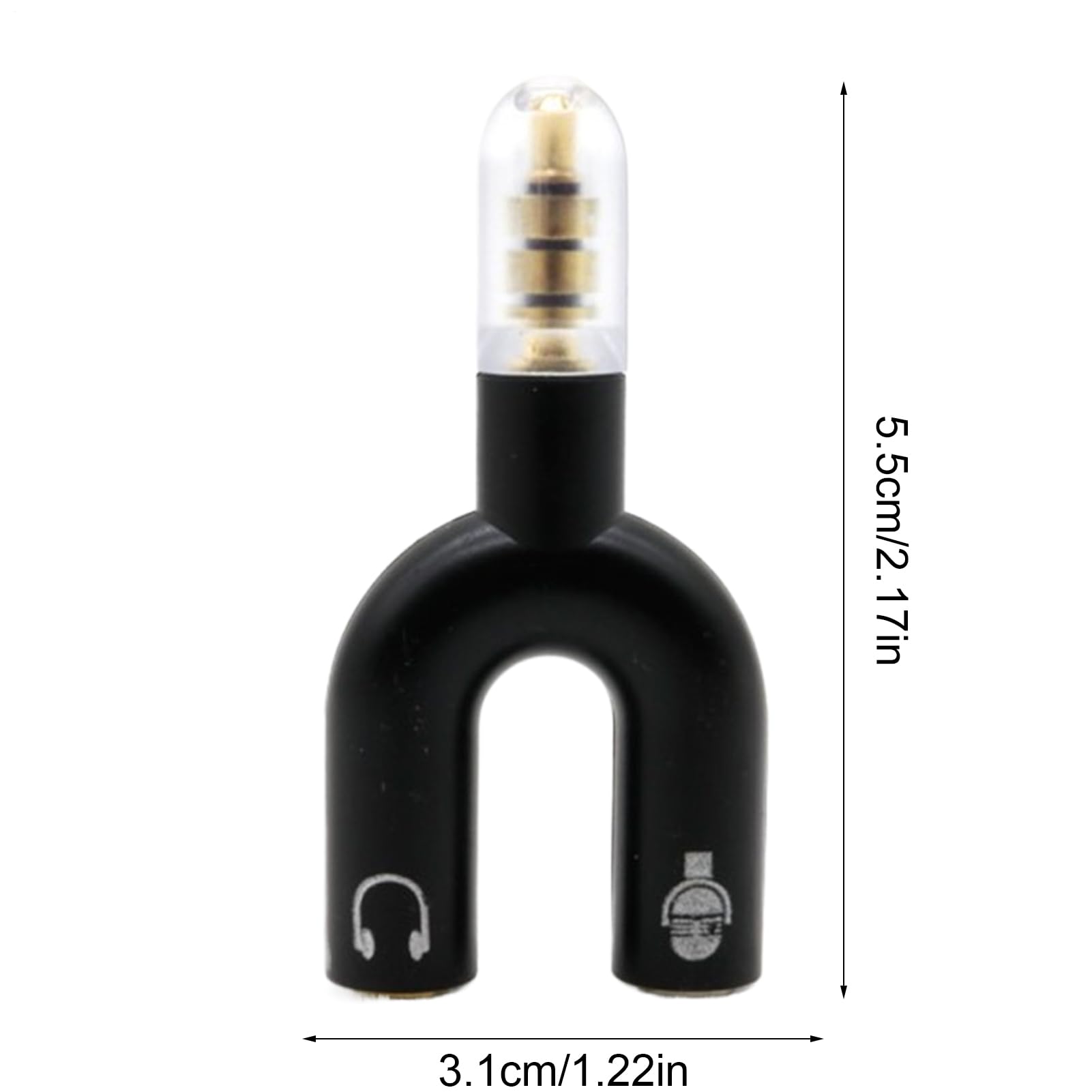 Splitter Audio A Forma Di U – Connettore Da 3.5mm Femmina/maschio, Per Condividere Cuffie Su Laptop, PC, Tablet, Telefono