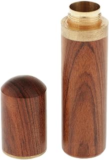 Caja de madera maciza para agujas de coser y fieltro, color marrón