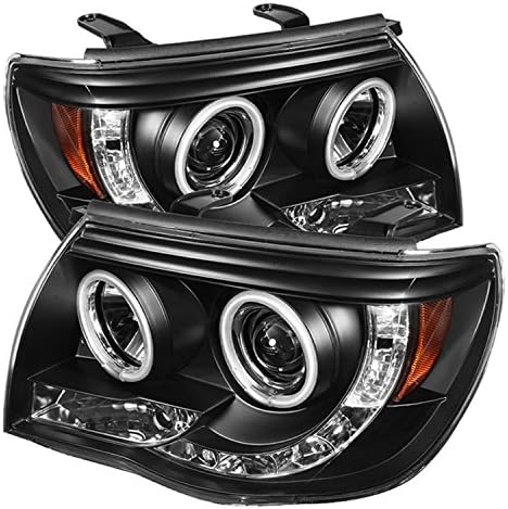 Spyder 5030283 Toyota Tacoma 05-11 Projector Headlights - CCFL Halo - LED ( Replaceable LEDs ) - Black - High H1 (Included) - Low H1 (Included)