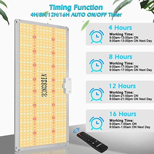 Honorsen 2000W Led Grow Light Full Spectrum 3X4Ft Coverage Remote Control Dimmable Grow Lamps With Timer Plant Light For Hydroponic Indoor Plants Veg And Flower (638Pcs Leds) #TOP7
