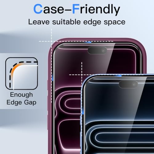 Image of JETech Privacy Screen Protector for iPhone New Pro, 2+2 Pack