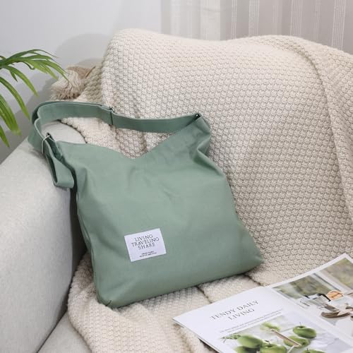 Image of COOLOME Canvas Tote Bag for Women - Crossbody, Shoulder, Travel & Beach Bag