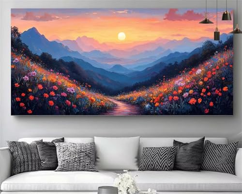 Canevas Artisanat Decoration XXL Broderie Diamant 5D Coucher Du Soleil M398