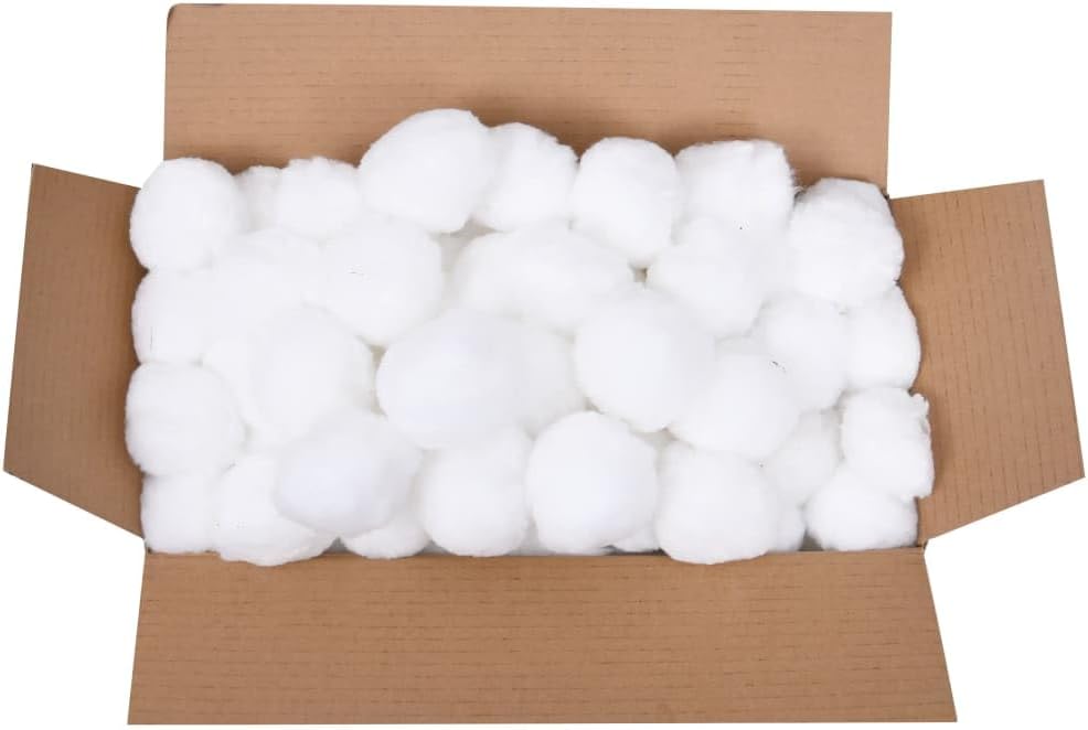 Filter Ball White Polyethylene, Spherical Pool Filter Media, 3.1 lbs Lightweight, Reusable for Above Ground Pool Pumps