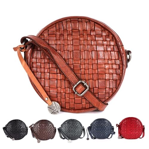 VILENCA HOLLAND Genuine Leather Round Crossbody Bags For Women, Sling