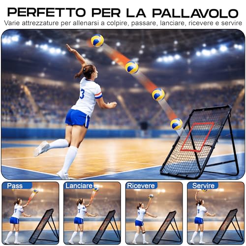 Filet de rebond de volleyball réglable pour progresser seul sans partenaire - 4