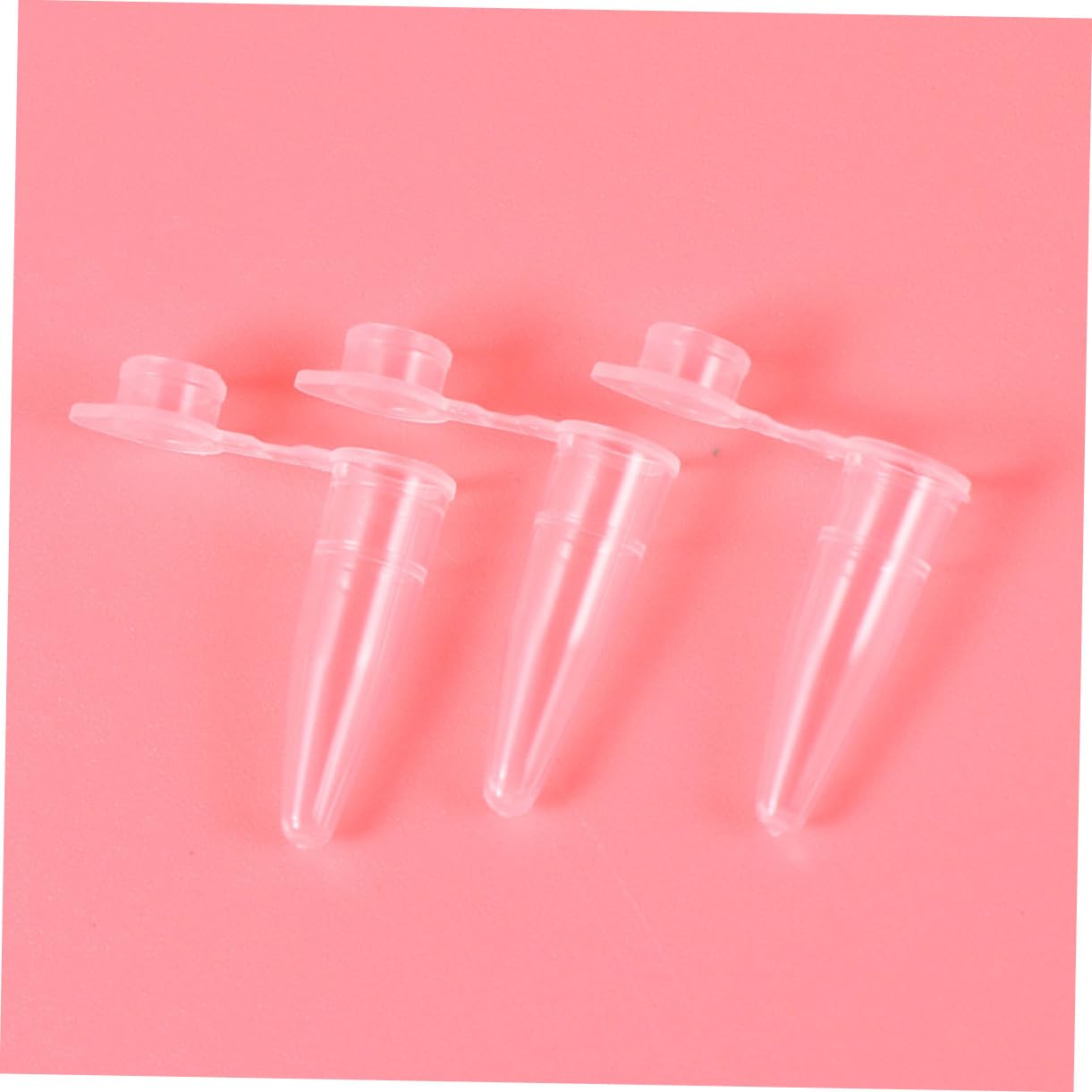 KICHOUSE 2000pcs Microcentrifuge Tubes Clear Vials Graduated -Lock Design for Sample Storage for Laboratory and Research Use