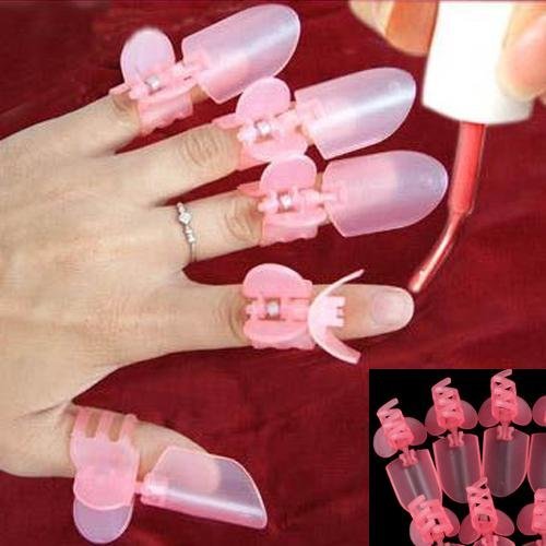 10 PCS Nail Art Design Tips Cover Manicure Finger Polish Shield Clip