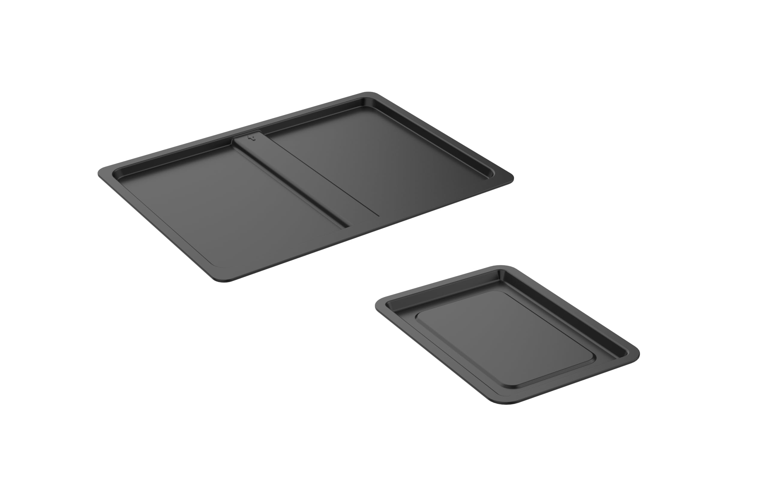 BridgePro - Bandeja para hornear/migas/goteo de una sola zona y doble (atenuaciones de zona única: 32,6 x 45 x 1 cm; atenuación de doble zona: 32,4 x 22,5 x 1 cm)