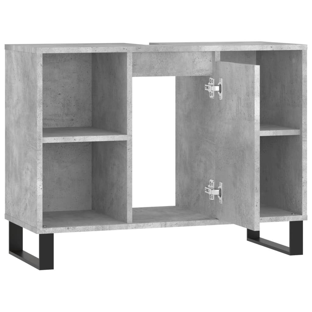 Rantry Armoire de salle de bain en bois d'ingénierie, noir, 65 x 33 x 60 cm, meuble de rangement pour salle de bain, meuble de salle de bain, meuble de salle de