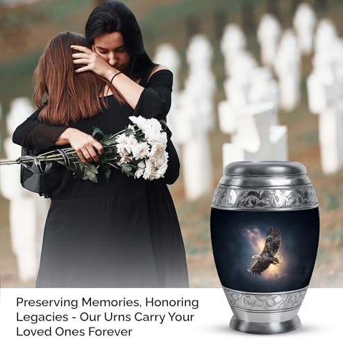 Image of Eagle Urn - Decorative Urns for Burial - Keepsake Urn for Ashes Adult Male - Memorial Funeral Urns - 3 Inch
