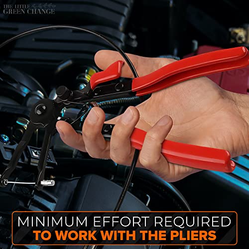 Radiator Hose Clamp Pliers Tool - Clamp Tight Wire Tool With 24 Inches Cable - Hose Clamp Removal Tool And Ring Clamp Pliers - Hose Pinch Pliers Type Or Flat-Band Tools - Wire Long Clip Removal Tool #TOP6