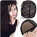 Black Double Lace Wig Caps For Making Wigs Hair Net with Adjustable Straps Swiss Lace Medium Size from AliLeader