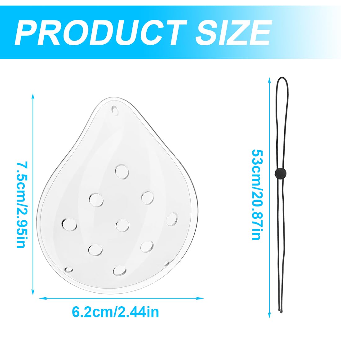 4 Pezzi Benda per occhio Maschera occhi Maschera per gli occhi traspirante maschera per gli occhi in plastica trasparente