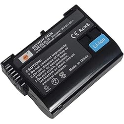 Nikon D7000 Bateria DSTE - Batería de Repuesto Compatible con cámaras Digitales EN-EL15 y Nikon 1 V1, D7200, D7100, D750, D600, D7000, D800E y D810A MB-D11, MB-D12, MB-D15, MB-D17