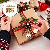 24Pcs Christmas Wooden Hanging Ornaments Set, Car/Elderly/Gnome Christmas Tree Wooden Pendant, Gifts Tags with Ropes & Twines, Rustic Hanging Xmas Tree Decor for Family Holiday Decoration - Image 4