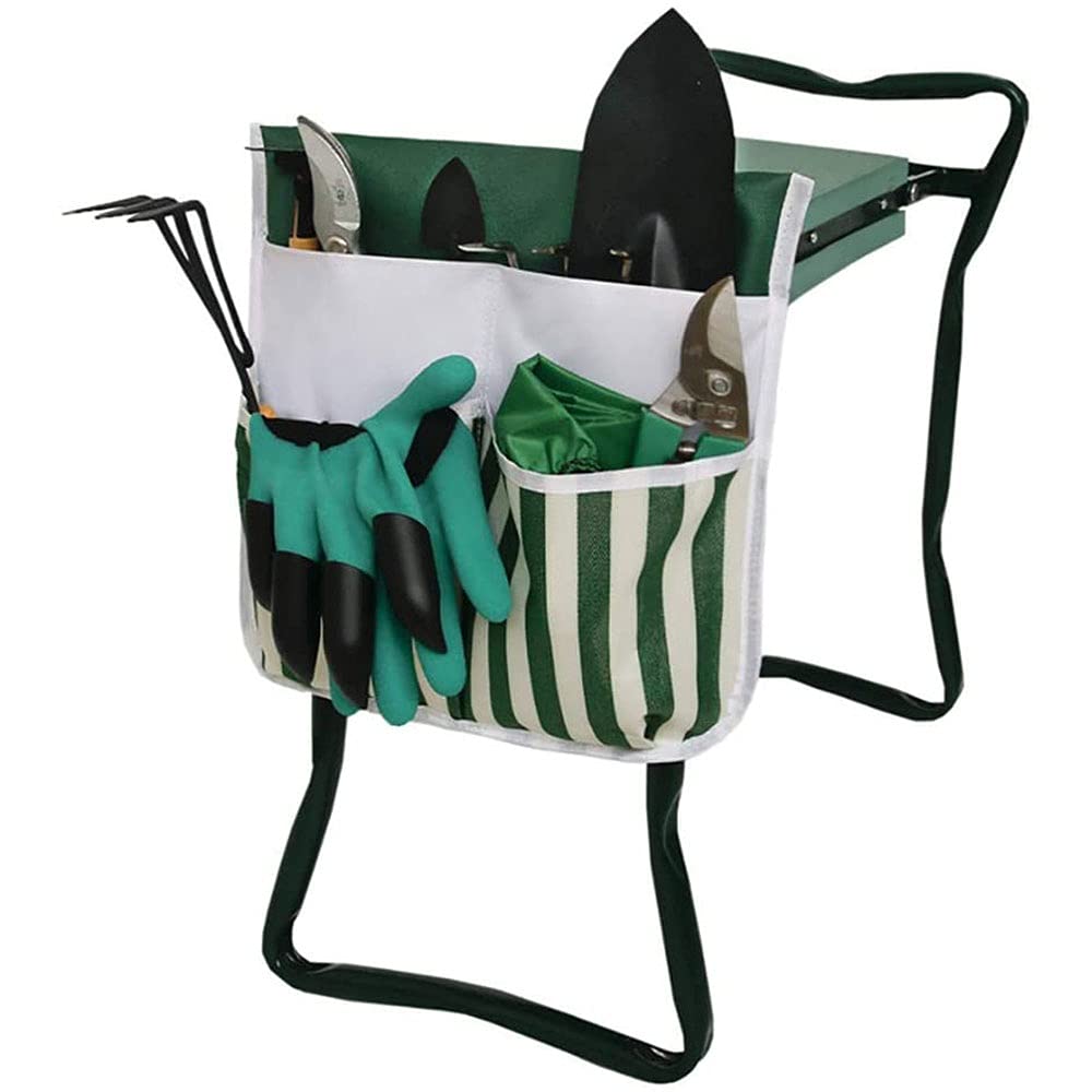 Gartenkniebank, Klappbarer Garten-Kniestuhl, Gartenhocker-Werkzeugtasche, tragbare Aufbewahrungssitztasche, geeignet for Arbeiten im Freien und Gartenarbeit