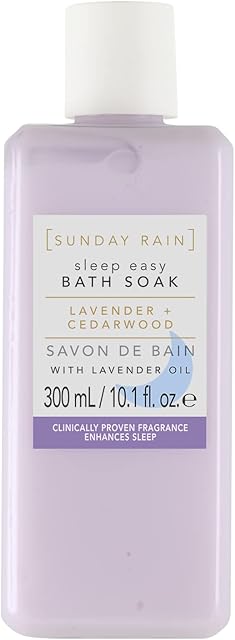 Sunday Rain Sleep Easy Nourishing Luxury Relaxing Bath Soak with Lavender and Cedarwood, 300ml