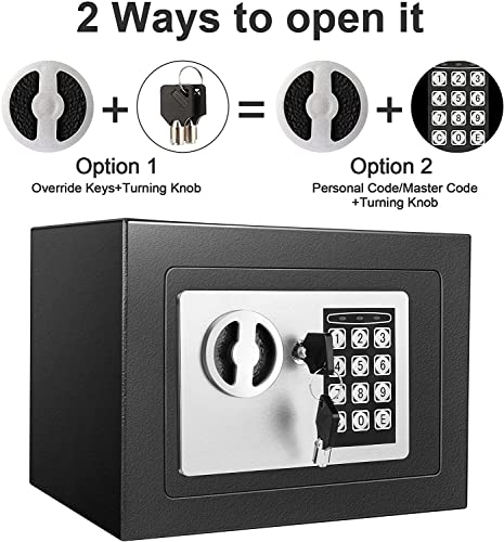 "Keep Your Valuables Safe with the Marrone Mini Digital Security Safe - Wall Anchoring, Steel Box for Money, Jewelry, and More (Available in Multiple Colors)" "Keep Your Valuables Safe with the Marrone Mini Digital Security Safe - Wall Anchoring, Steel Box for Money, Jewelry, and More (Available in Multiple Colors)"