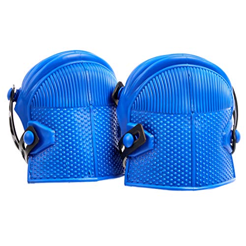 AmazonCommercial Non-Marring Cap Knee Pads, 9.75 in, Blue, 1 pair