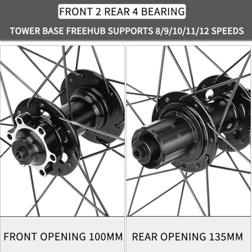 Roues de vélo de route 700C avec jantes 35 mm et moyeu disque 6 broches - 4