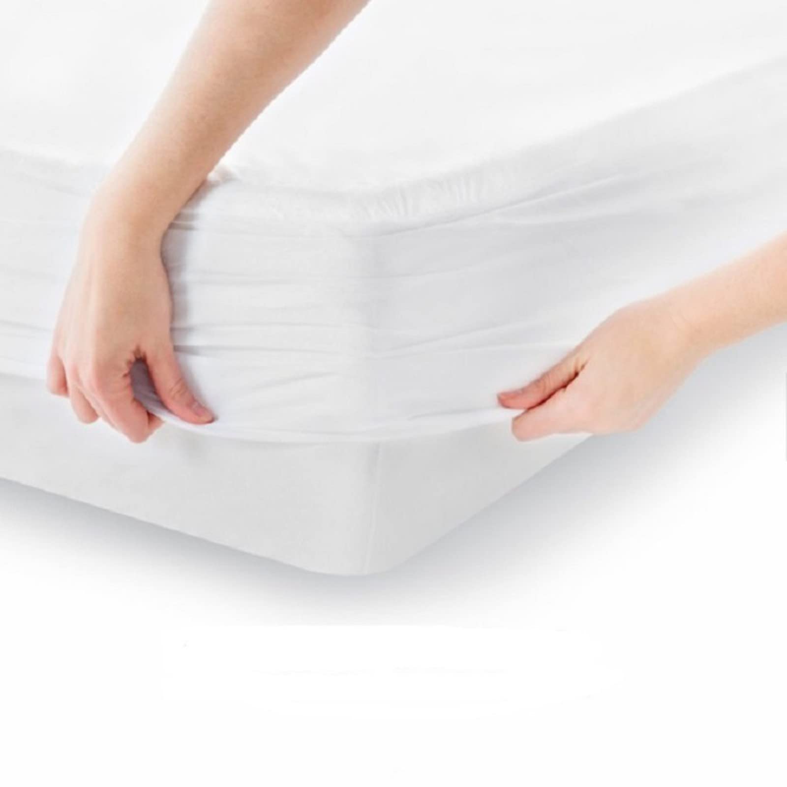 Ochraniacz na materac, wodoodporne chłodzące bambusowe ochraniacze na materac w rozmiarze queen, pokrowiec na materac ochrona przed zwilżaniem i rozlaniem 200 x 220 + 30 cm