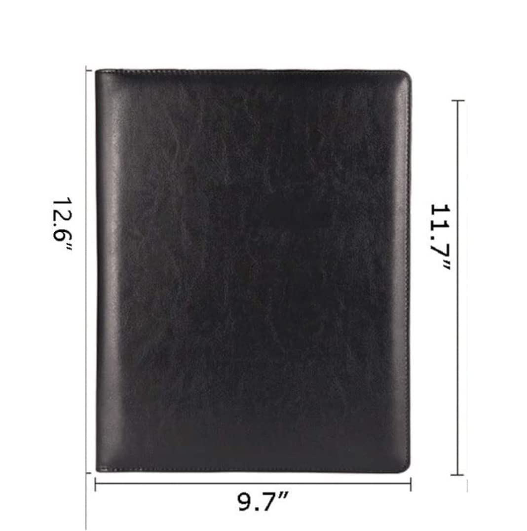 Teczki, PU Leather Schowek A4 Folder Plików Z Kalkulatorem Wielofunkcyjne Materiały Biurowe Organizator Manager Folder Podkładek Na Dokumenty Koperty, Duża Pojemność(D)
