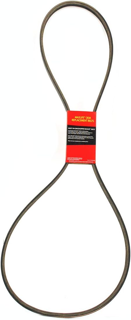 Grasshopper Lawn Mower MaxLife Belt, Designed to Specific Material, Dimensions, Shape, Construction and Pliability Standards That Ensure Superior Performance and Long Life, OEM Replacement Part 382049