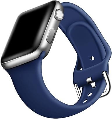 Amazon.com: ONMROAD Correa deportiva compatible con Apple Watch Band de  1.732 in, 1.575 in, 1.654 in, 1.496 in, correa de repuesto de silicona  suave para mujeres y hombres, correa de repuesto para