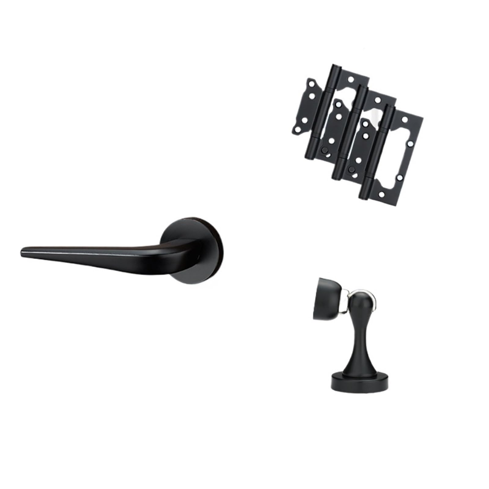 Serrure de porte de chambre silencieuse en aluminium noir pour un sommeil protégé