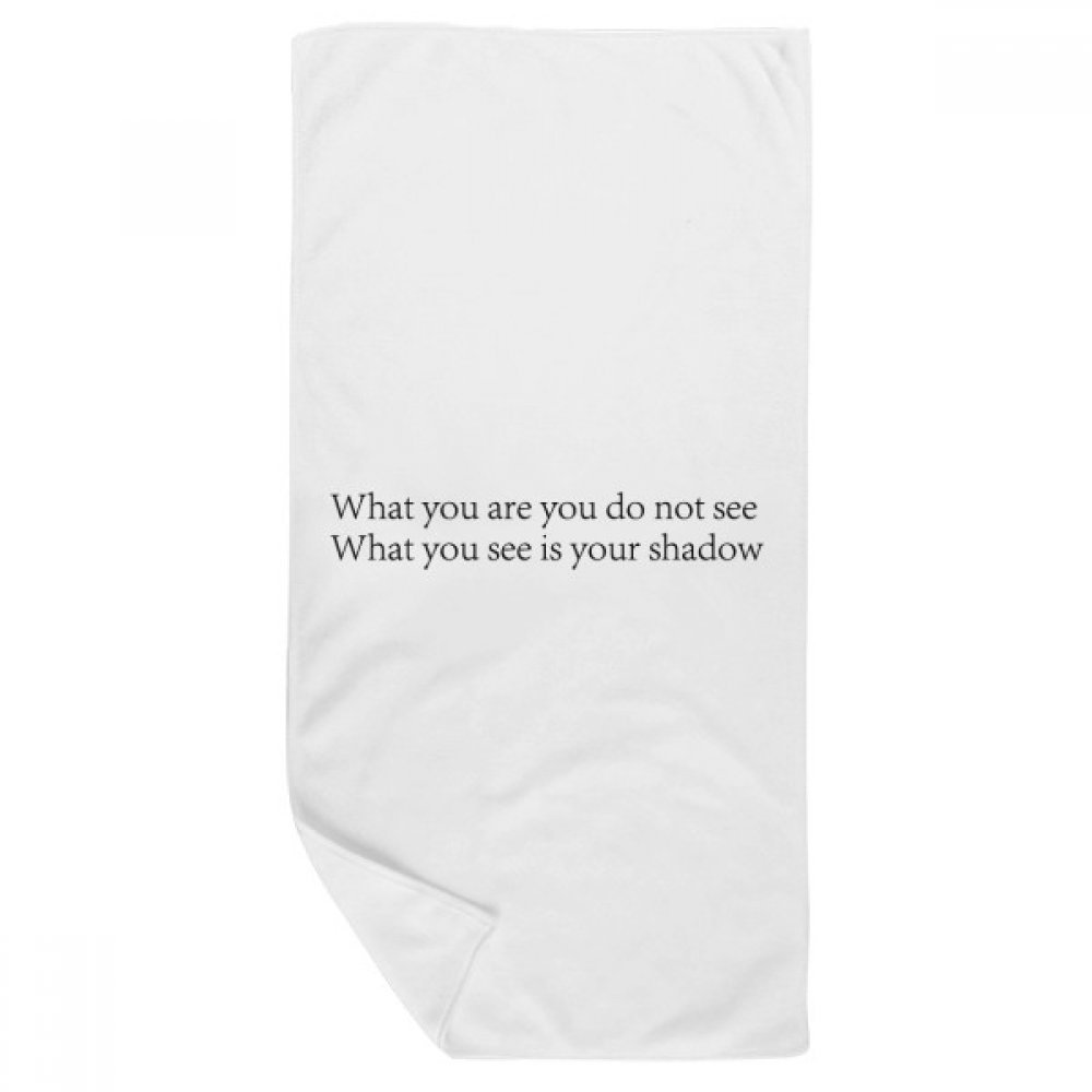 Serviette de bain poésie douce 35x70cm multicolore avec motif ombre