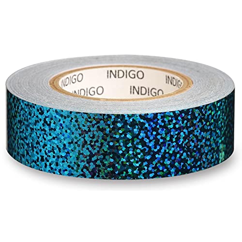 DRUNA Folie für Reifen und Keulen für Rhythmische Sportgymnastik Indigo Crystal 14m*20mm (Hellblau)