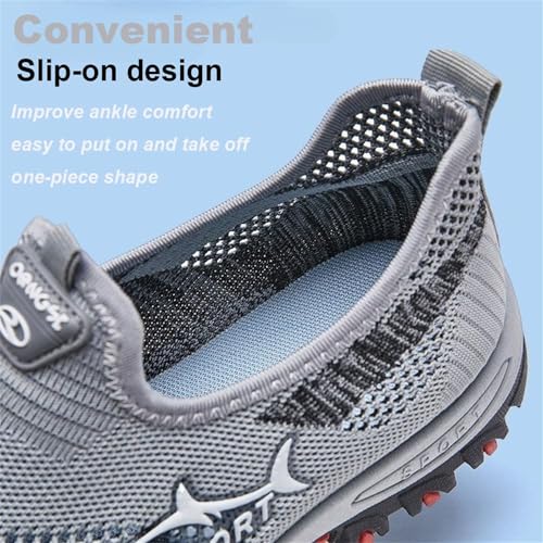 Jarvs Cooling Comfort Sneaker, Summer Breathable Comfy Mesh Soft Bottom Slip on Walking Shoes for Men4